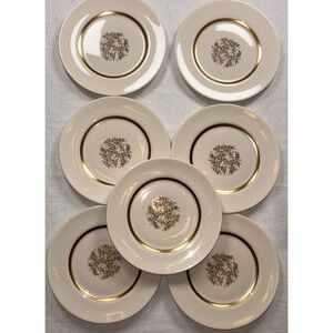 VTG Franciscan China Dinnerware "Fremont" Salad Plates 8 in Set of 7 1940's-50's